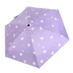 Très joli parapluie automatique violet à fleur pour femme.