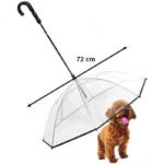 Très beau parplauie trnasparent pour chien, 72 cm de diamètre.