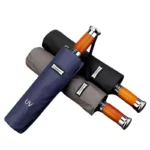 3 beaux parapluies de luxe automatique, gris, noir et bleu anti-uv de qualité.