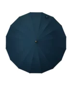 Magnifique parapluie canne de golf de couleur bleu vert vu de dessus.