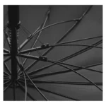 Magnifique parapluie canne de golf à 16 baleines solides en fibre de verre.