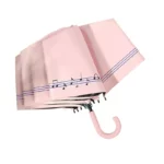 Très beau parapluie canne, thème : notes de musiques, solide et magnifique, rose