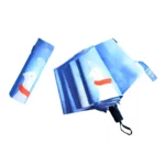 Parapluie oiseau automatique design canard mouette, avec housse assortie. Élégant et compact pour une protection efficace contre la pluie.