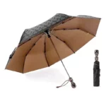 Parapluie noir automatique à tête de mort, c'est très original et anti-UV
