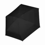 Parapluie noir profond anti-UV, style sobre et protection optimale.