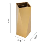 Porte-parapluie design en métal doré, 58x20 cm, style géométrique moderne, élégance et praticité pour sublimer votre intérieur.