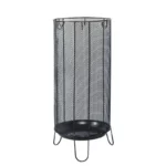 Porte-parapluie en métal noir cylindrique, design moderne, du lourd !