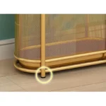 Beau porte-parapluie de belle capicité en métal doré avec 4 pieds magnifiques et un bac de vidange en bas !