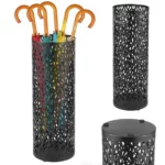 Vous allez aimer ce beau porte-parapluie cylindrique noir de 42 cm de haut, très stylé.