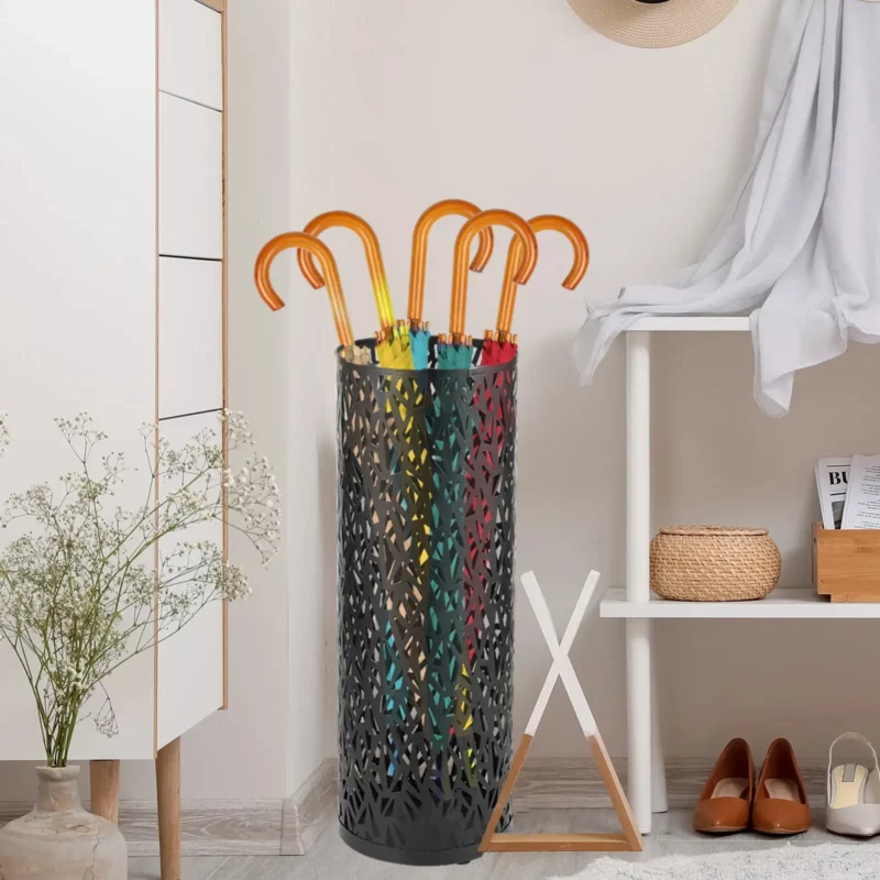 Porte parapluie métal cylindrique – Image 3