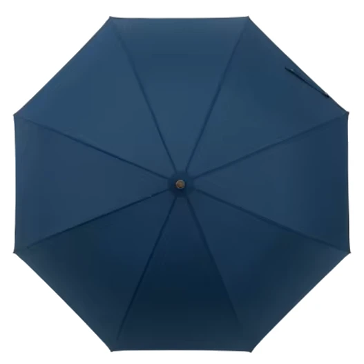 Parapluie bleu élégant, toile large anti-vent à huit baleines, protection parfaite pour les averses de golf ou de ville.