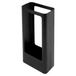 Porte-parapluie rectangulaire noir en métal. Élégance et praticité réunies pour accueillir vos parapluies dans un meuble d’entrée raffiné et durable.