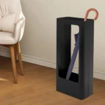 Sublimez votre hall avec ce porte-parapluie rectangulaire noir en métal. Élégant, résistant et parfait pour organiser vos parapluies avec style.