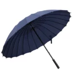 Parapluie bleu marine élégant et solide. Parfait pour un usage quotidien, résistant au vent et à la pluie, poignée ergonomique.