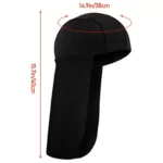 Très belle sous-casquette anti-UV noire 38 de tour de tête, et 40 cm de long de protège nuque