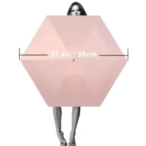 Parapluie rose large 95 cm offrant une excellente protection pluie et soleil. Style élégant, format pliable et léger pour un usage quotidien.