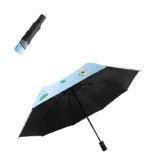Parapluie bleu clair avocat automatique. Solide, léger et hydrophobe. Idéal pour affronter la pluie avec confort et fun.
