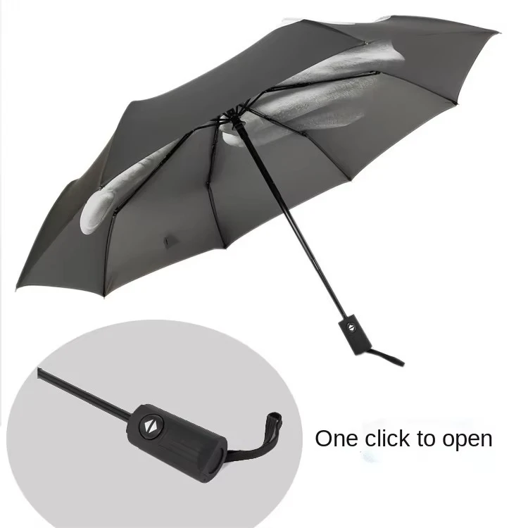 Parapluie automatique noir doigt d’honneur. S’ouvre en un clic. Tissu résistant, design audacieux et original.