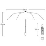 Parapluie pliant rose pastèque 98 cm. Style fruité, compact et léger pour rester au sec avec une touche fun. Idéal sac à main et sorties pluie.