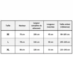 Tableaux des tailles d'un Poncho bleu marine pour fille, coupe large et élégante. Tissu imperméable, col renforcé et capuche confortable pour rester au sec.