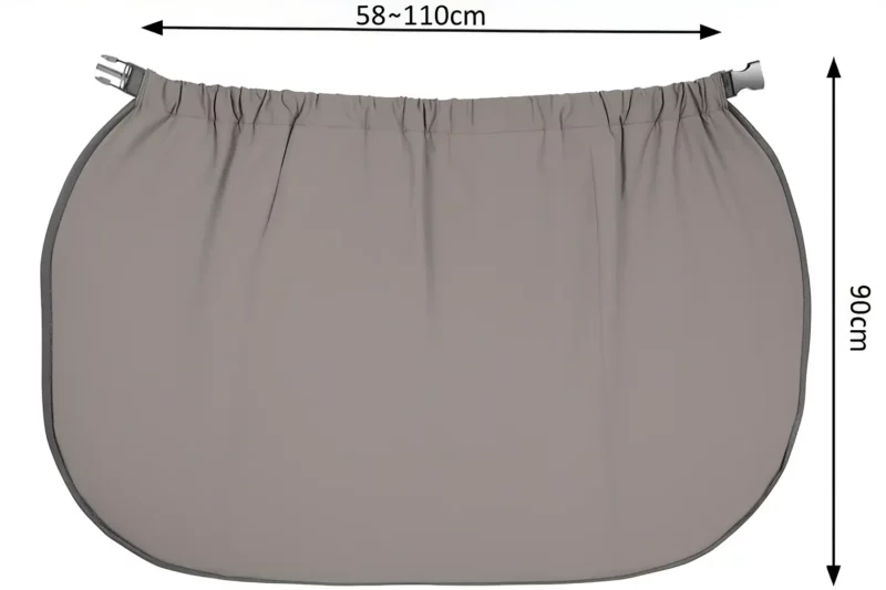 Jupe de protection scooter 90×110 cm, tissu imperméable lisse sans plis, idéale contre la pluie et le vent. Accessoire pratique pour deux-roues.