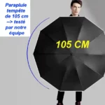 Parapluie noir inversé automatique de haute qualité de chez parapluieo.com