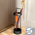 Beau porte-parapluie en métal circulaire doré pour parapluie automatique ou parapluie droit !