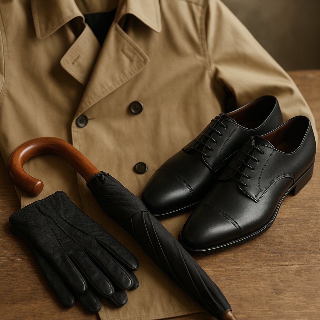Parapluie homme élégant avec accessoires de mode